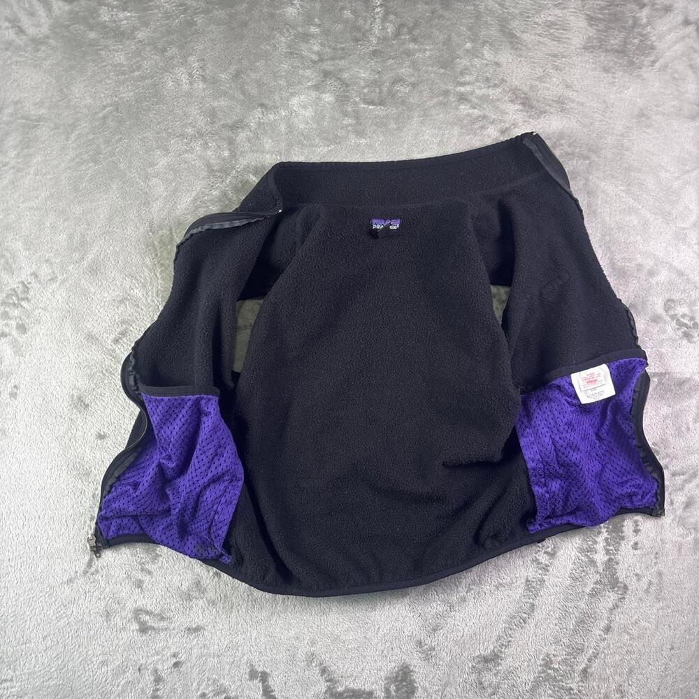 Vintage Patagonia Kids Synchilla Fleece Vest Made in USA Black Size Medium - Picture 3 of 7